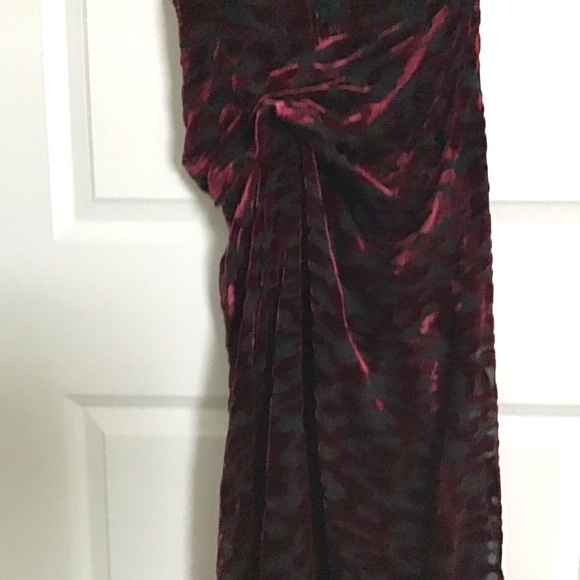 ZARA Velvet Silk Draped Long Dress Limited Edition - Picture 11 of 15